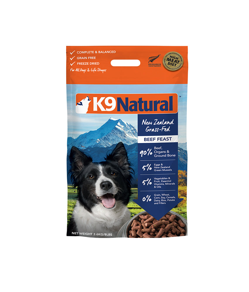 K9 Natural® Freeze-Dried Beef Feast Dog Food (3.6kg)