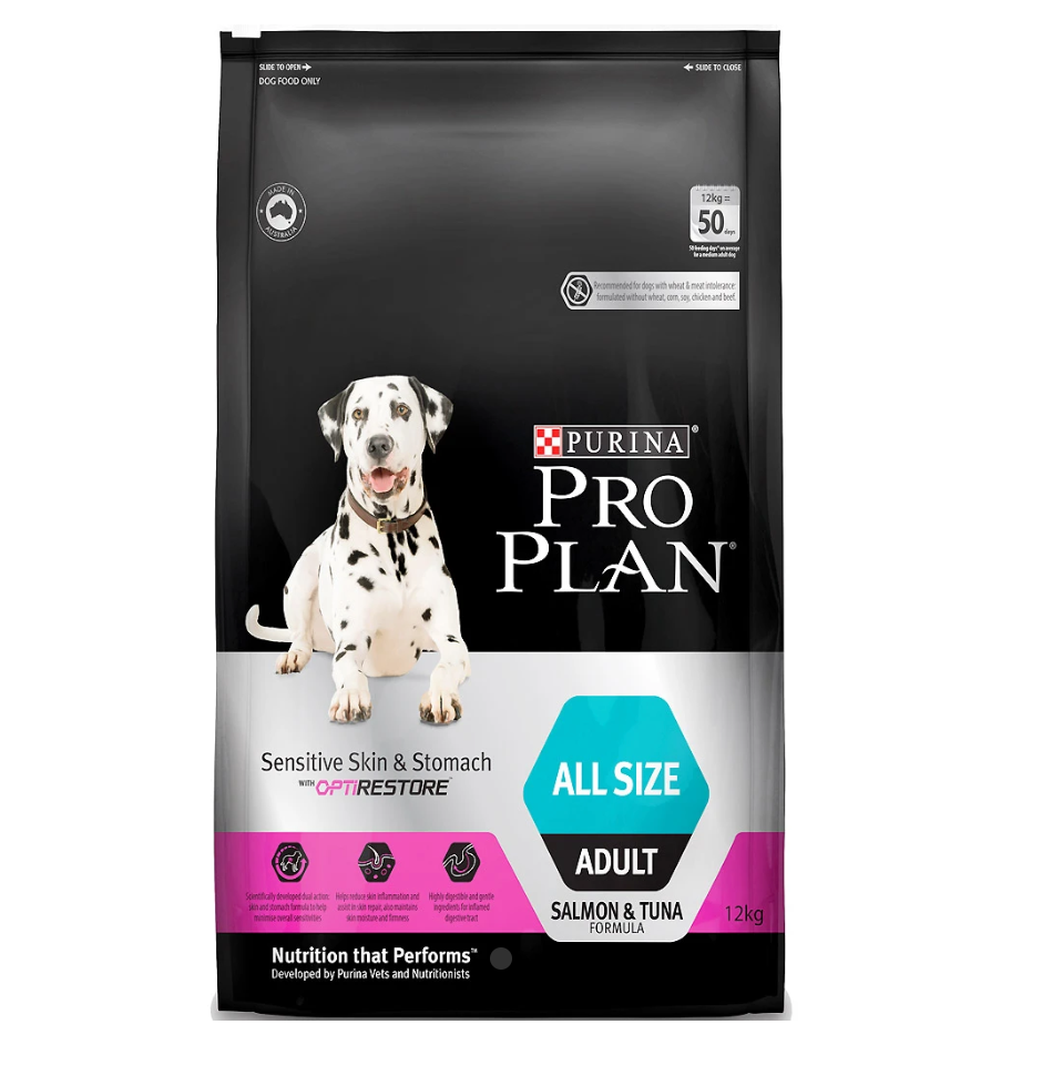 Pro Plan® OptiRestore Sensitive Skin & Stomach All Sizes Adult Dry Dog Food (12kg)