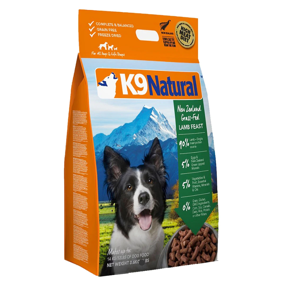 K9 Natural® Freeze-Dried Lamb Feast Dog Food (1.8kg)