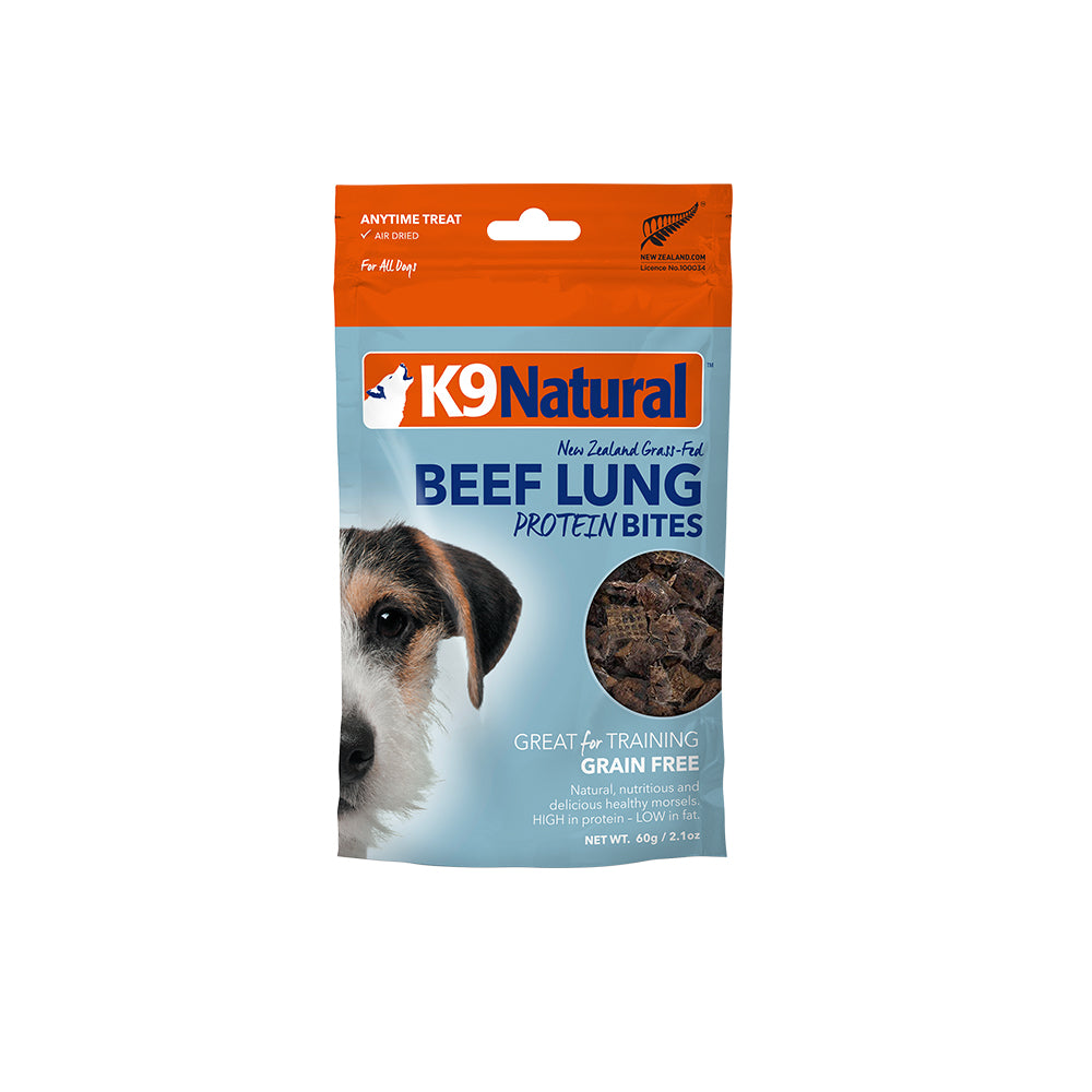 K9 Natural Beef Lung Protein Bites (60g)
