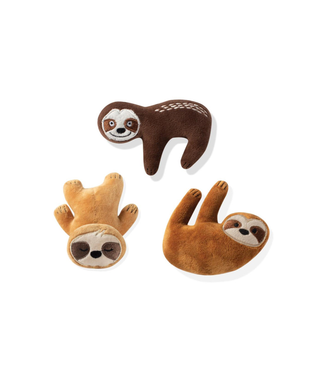 Fringe Studio Toy Box Mini Basic Sloths Squeaky Plush Toy