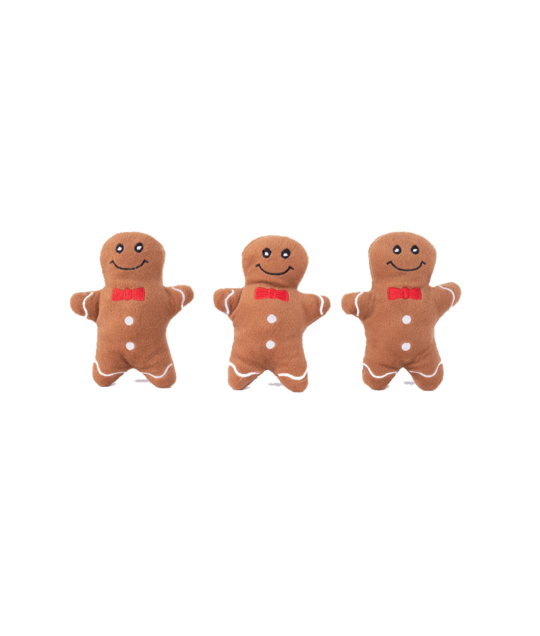 Zippypaws Holiday Miniz Gingerbread Man 3-pack