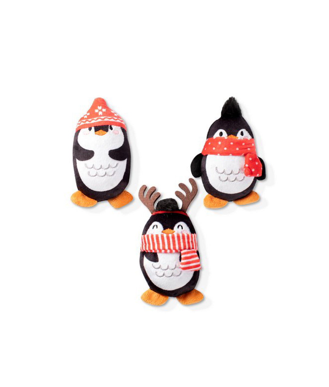 Fringe Studio Mini Chillin’ Penguins Squeaky Plush Dog Toy