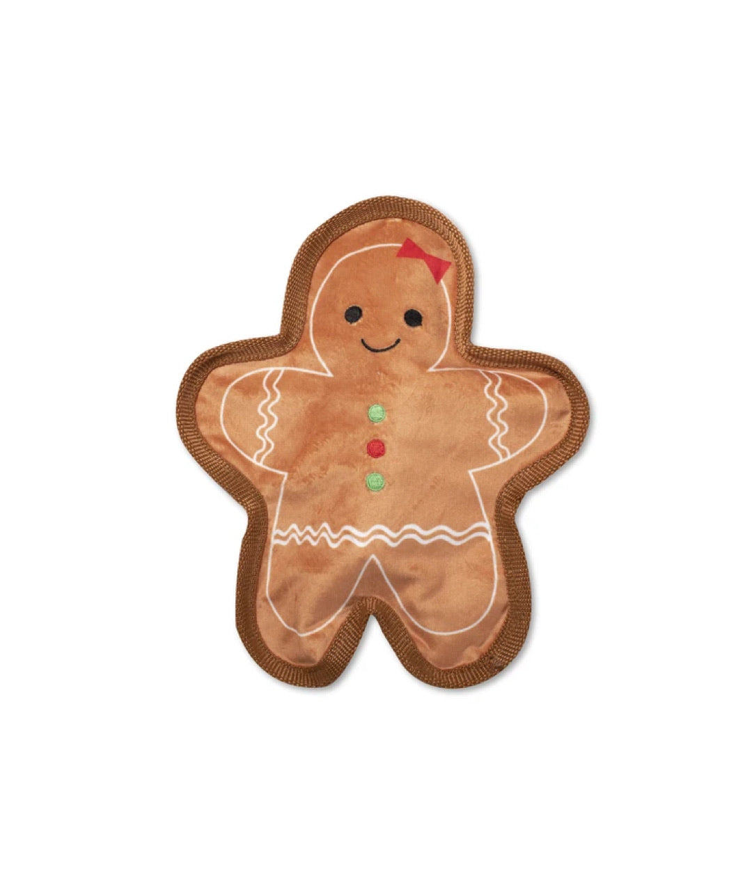 Fringe Studio UnStuffed Gingerbread Girl Squeaky Dog Toy