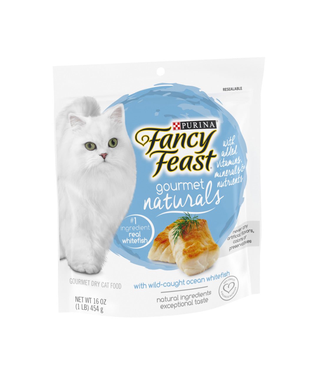 Fancy Feast Gourmet Naturals with Wild-Caught Ocean Whitefish (454g)