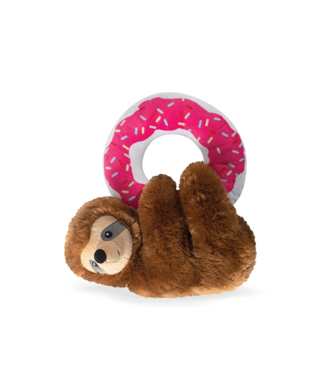 Fringe Studio Toy Box Donut Leave Me Hangin Sloth Squeaky Plush Toy