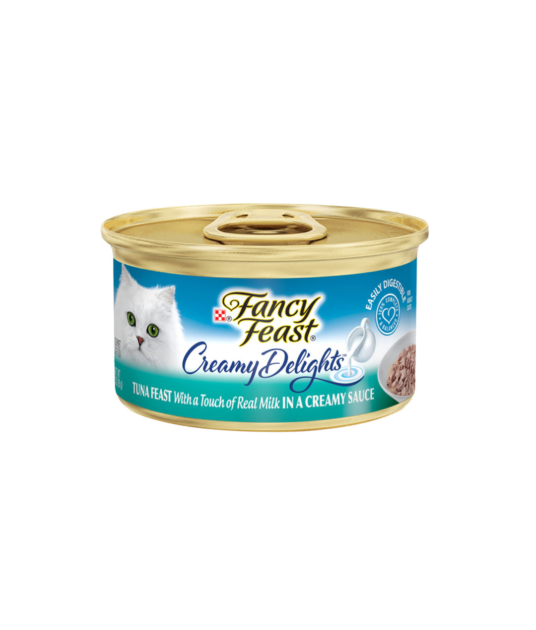 Fancy Feast Creamy Delights Tuna Feast With a Touch of Real Milk in a Creamy Sauce (85g)