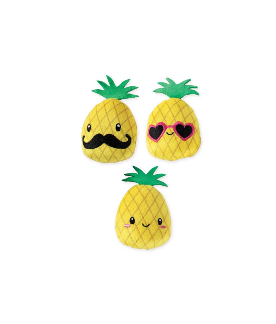 Fringe Studio Toy Box Mini Pineapples Squeaky Plush Toy