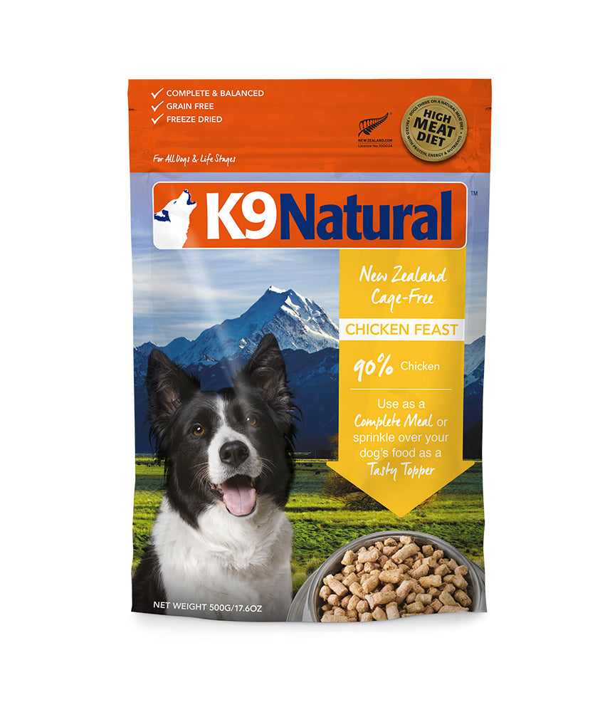 K9 Natural® Freeze-Dried Chicken Feast Dog Food (500g)