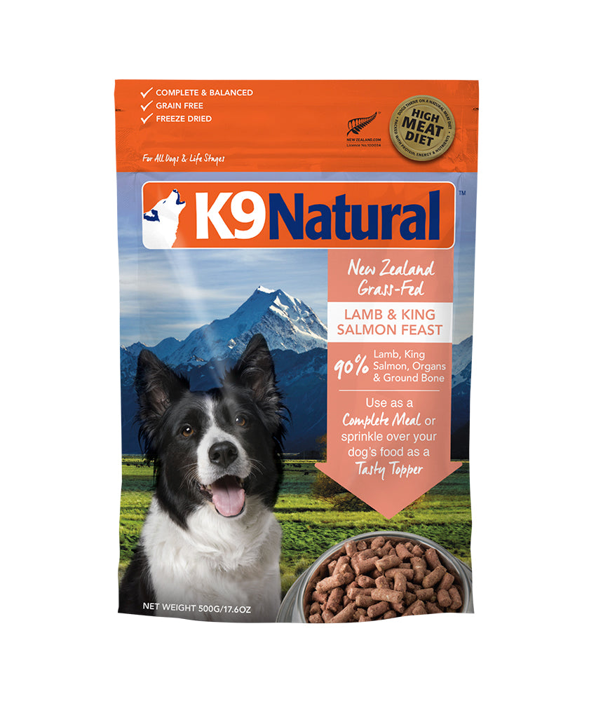 K9 Natural® Freeze-Dried Lamb & King Salmon Feast Dog Food (500g)