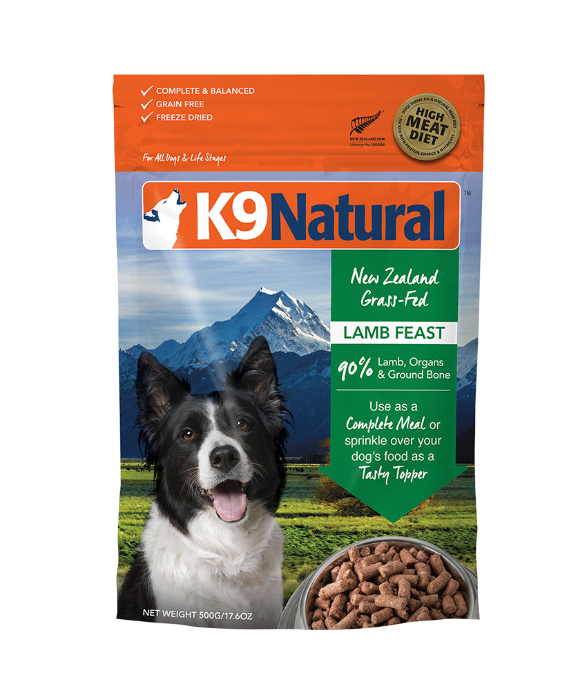K9 Natural® Freeze-Dried Lamb Feast Dog Food (500g)