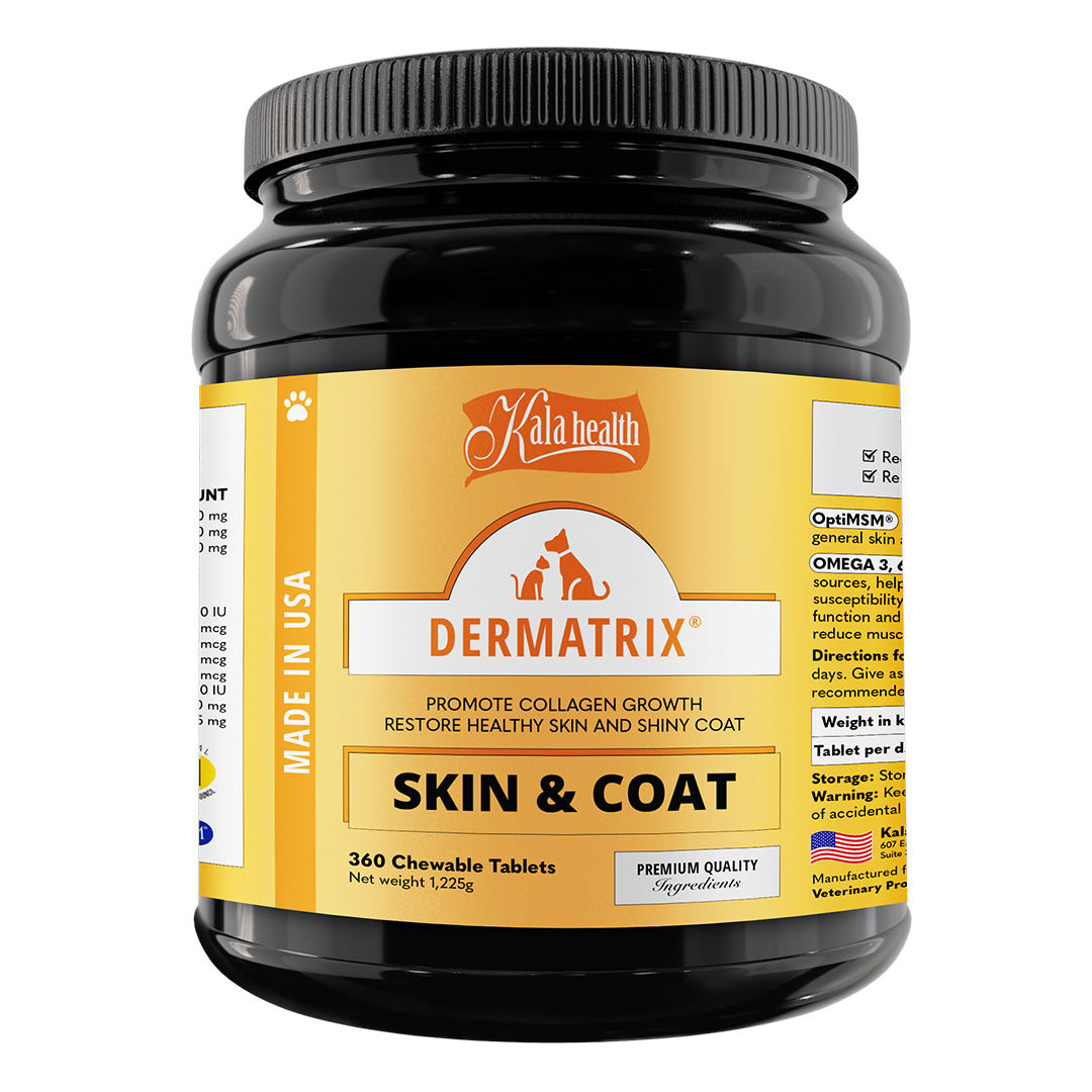 Kala Health Dermatrix For Dogs & Cats Healthy Skin & Shiny Coat (180 & 360 Octs)