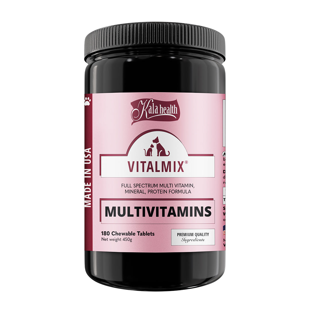 Kala Health® Vitalmix For Dogs Full Spectrum Multi Vitamin, Mineral, Protein Supplement (180 & 360 cts)