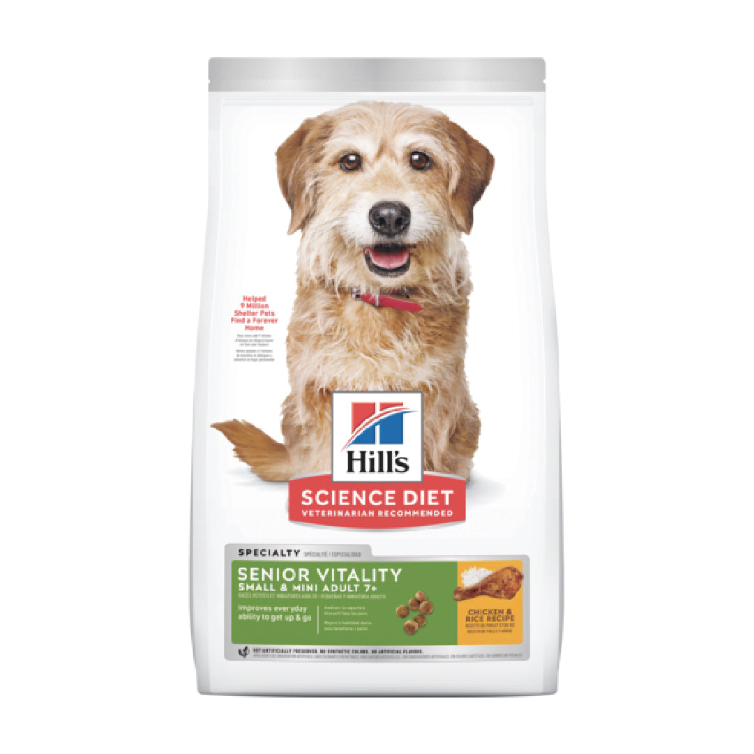 Hill's Science Diet Adult 7+ Senior Vitality Small & Mini Chicken & Rice Dry Dog Food