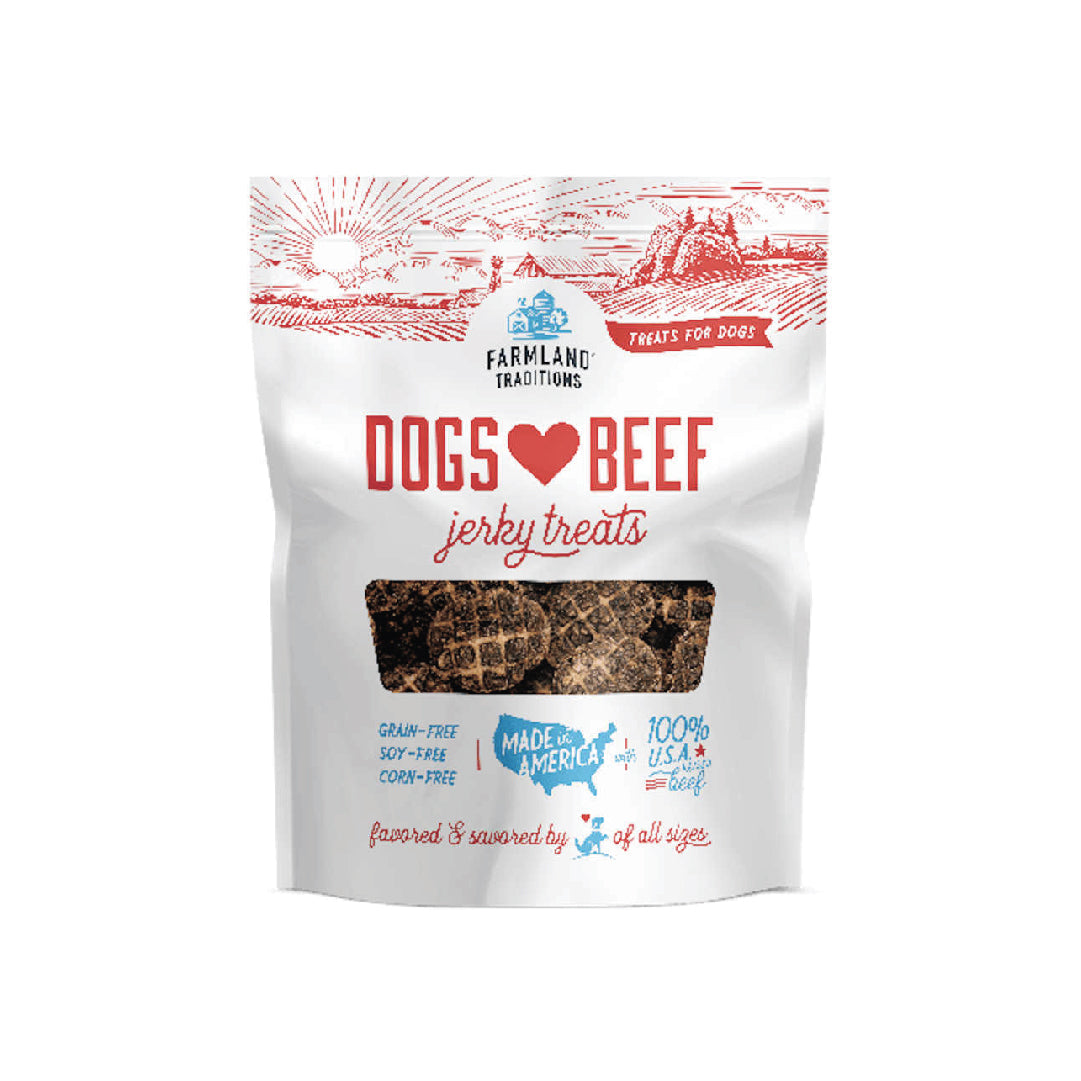 Farmland Traditions Dogs Love Beef Grain-Free Jerky Dog Treats (5oz)