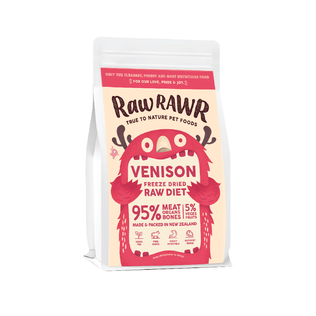 Raw Rawr Balanced Diet Venison Freeze-Dried Raw Cat & Dog Food