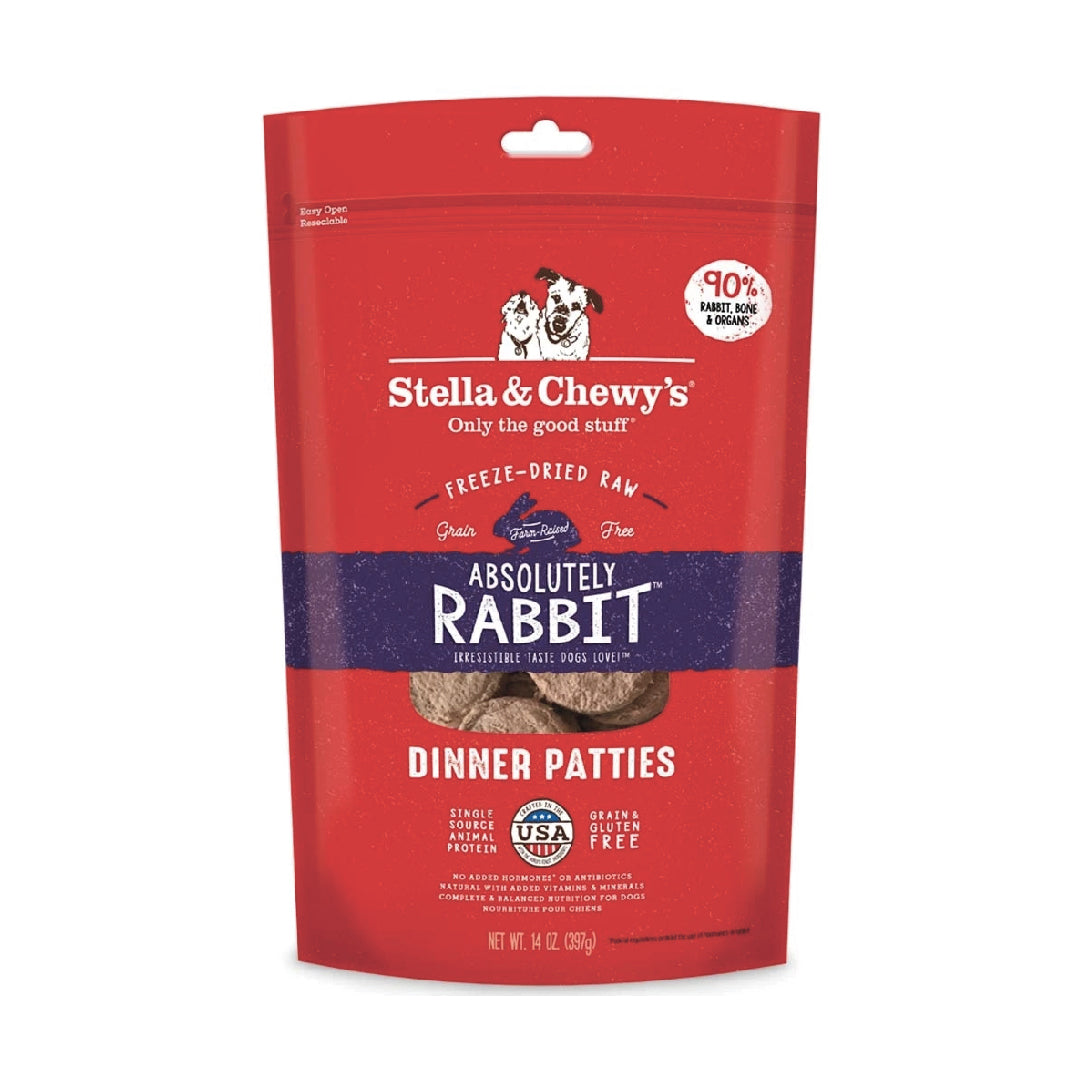 Stella & Chewy’s Absolutely Rabbit Dinner Patties Freeze-Dried Dog Food