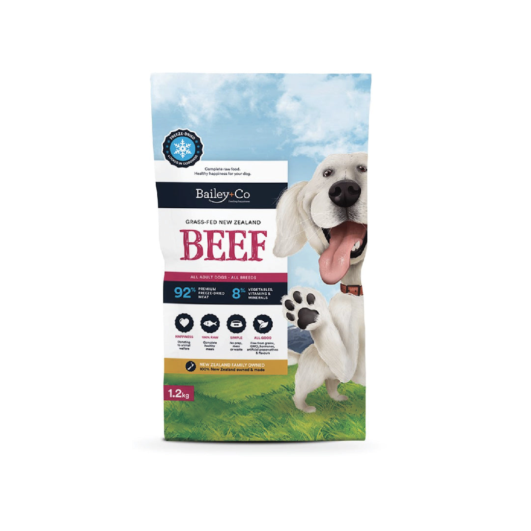 [2 FOR 25% OFF] Bailey & Co New Zealand Grass-Fed Beef Dog Food (1.2kg)