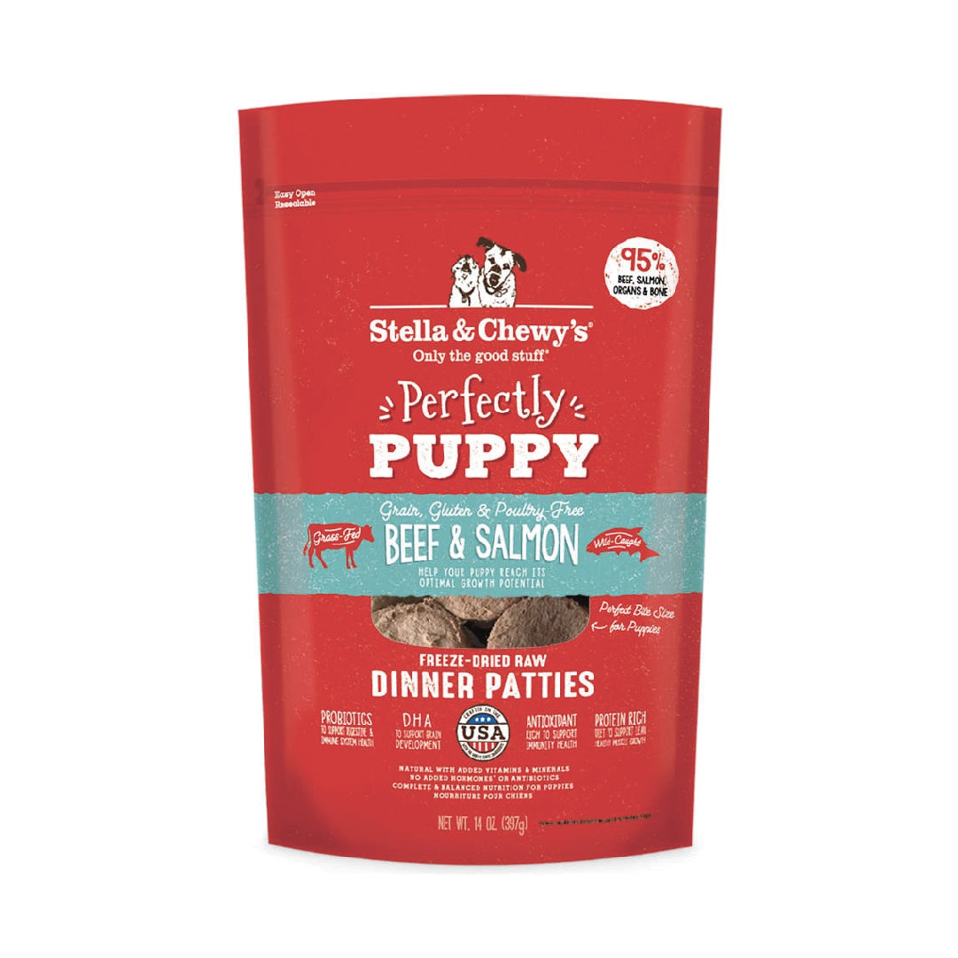 Stella & Chewy’s Perfectly Puppy (Beef & Salmon) Dinner Patties Freeze-Dried Dog Food
