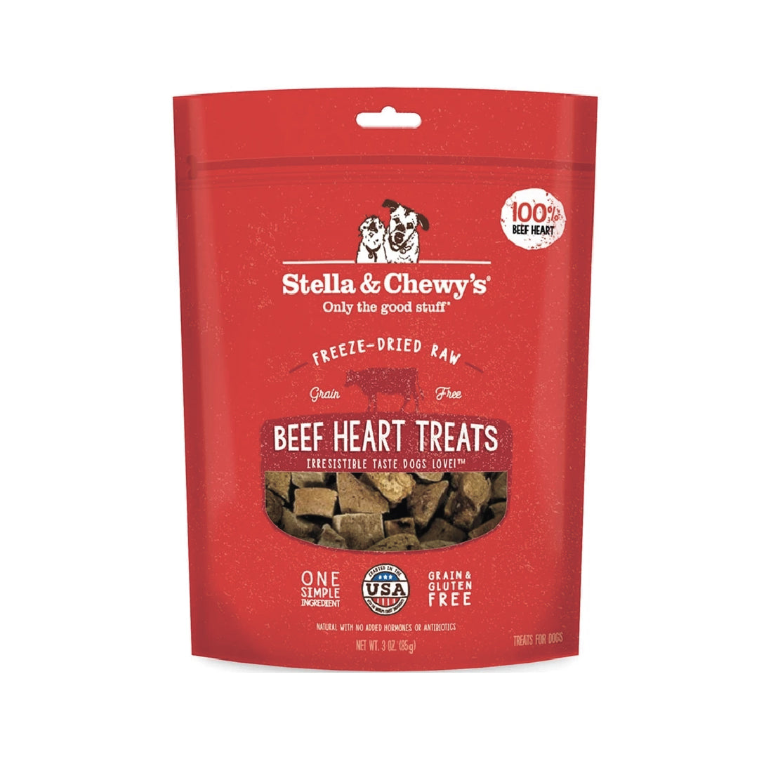 Stella & Chewy’s Beef Heart Single Ingredient Freeze-Dried Dog Treats (2.75 & 3oz)