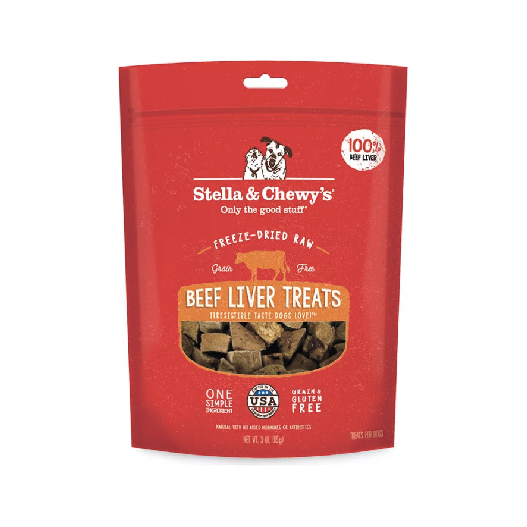 Stella & Chewy’s Beef Liver Single Ingredient Freeze-Dried Dog Treats (2.75 & 3oz)