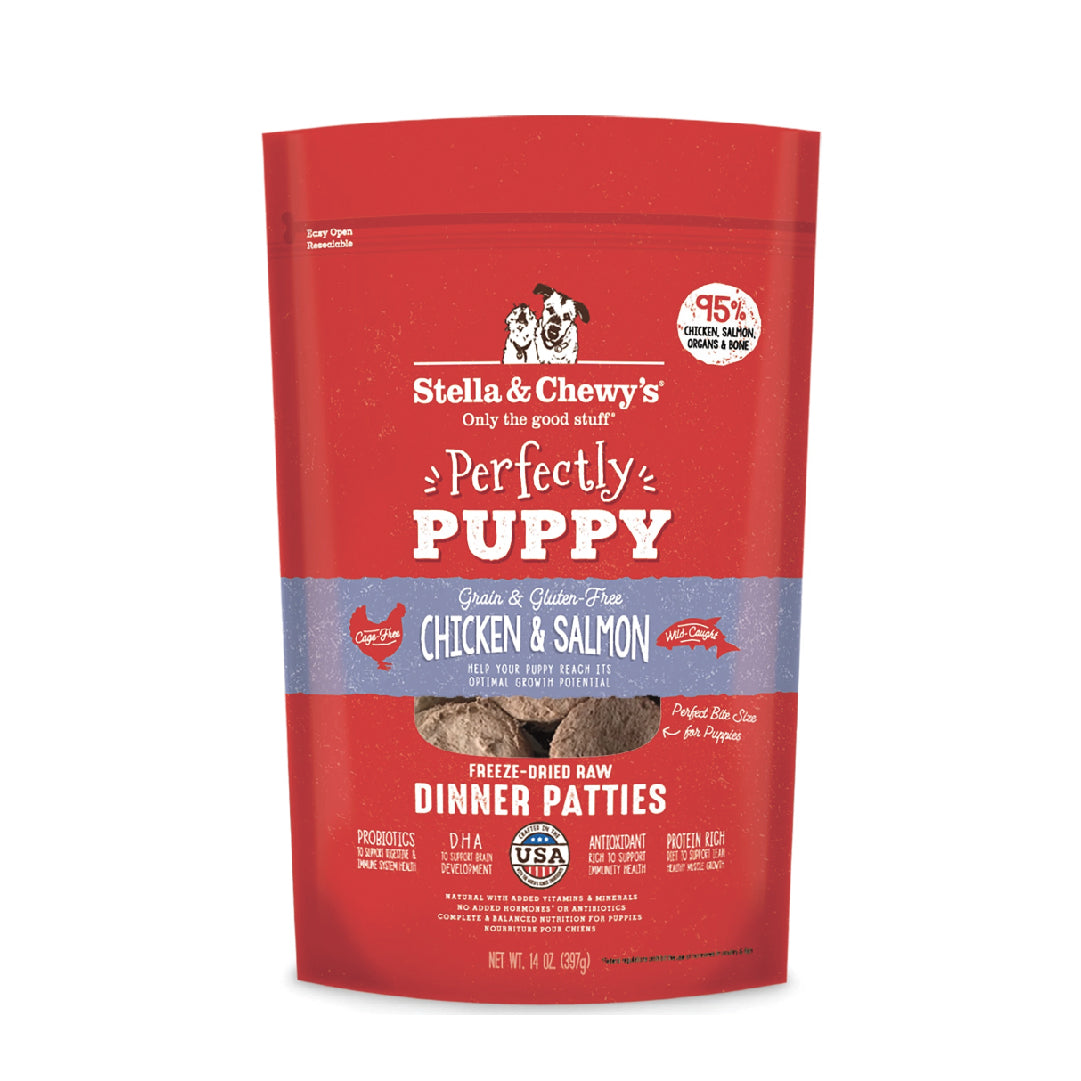 Stella & Chewy’s Perfectly Puppy (Chicken & Salmon) Dinner Patties Freeze-Dried Dog Food