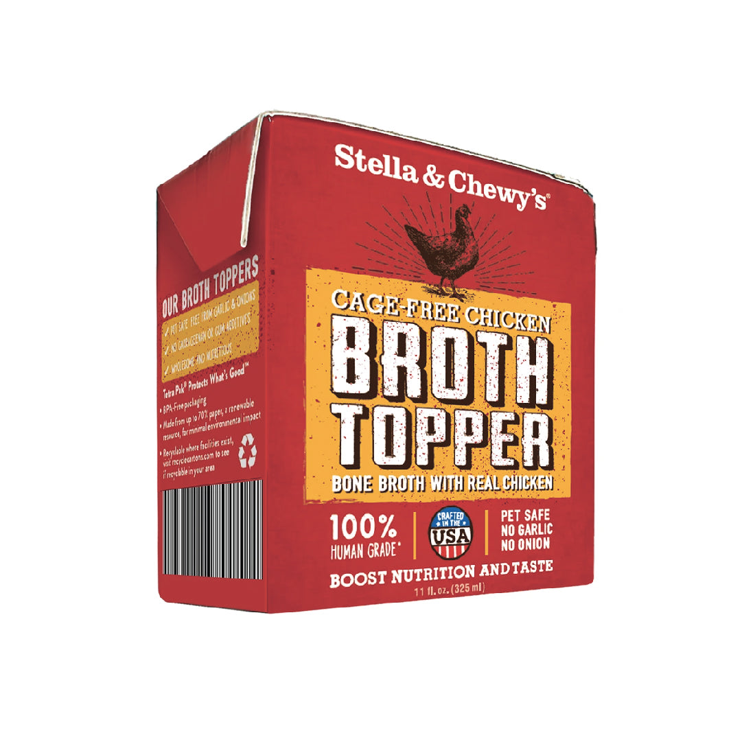 Stella & Chewy’s Cage-Free Chicken Broth Topper For Dogs (11oz)