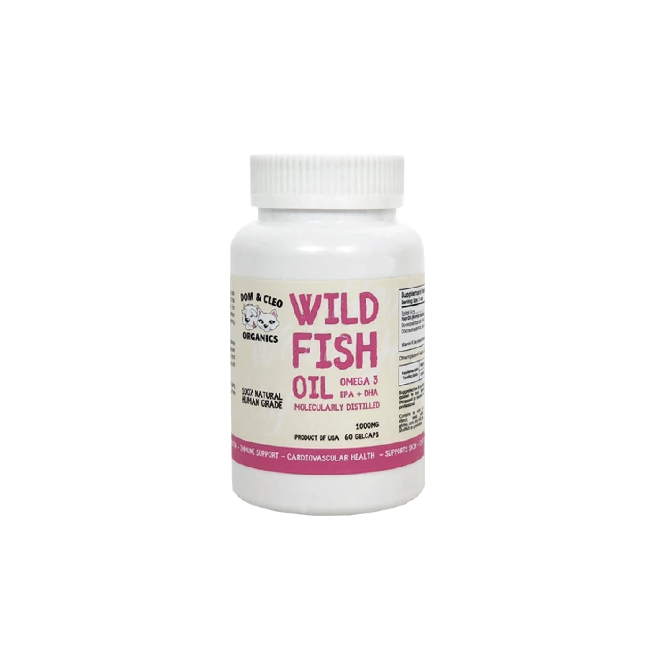 Dom & Cleo Wild Fish Oil Pet Supplements (60caps)