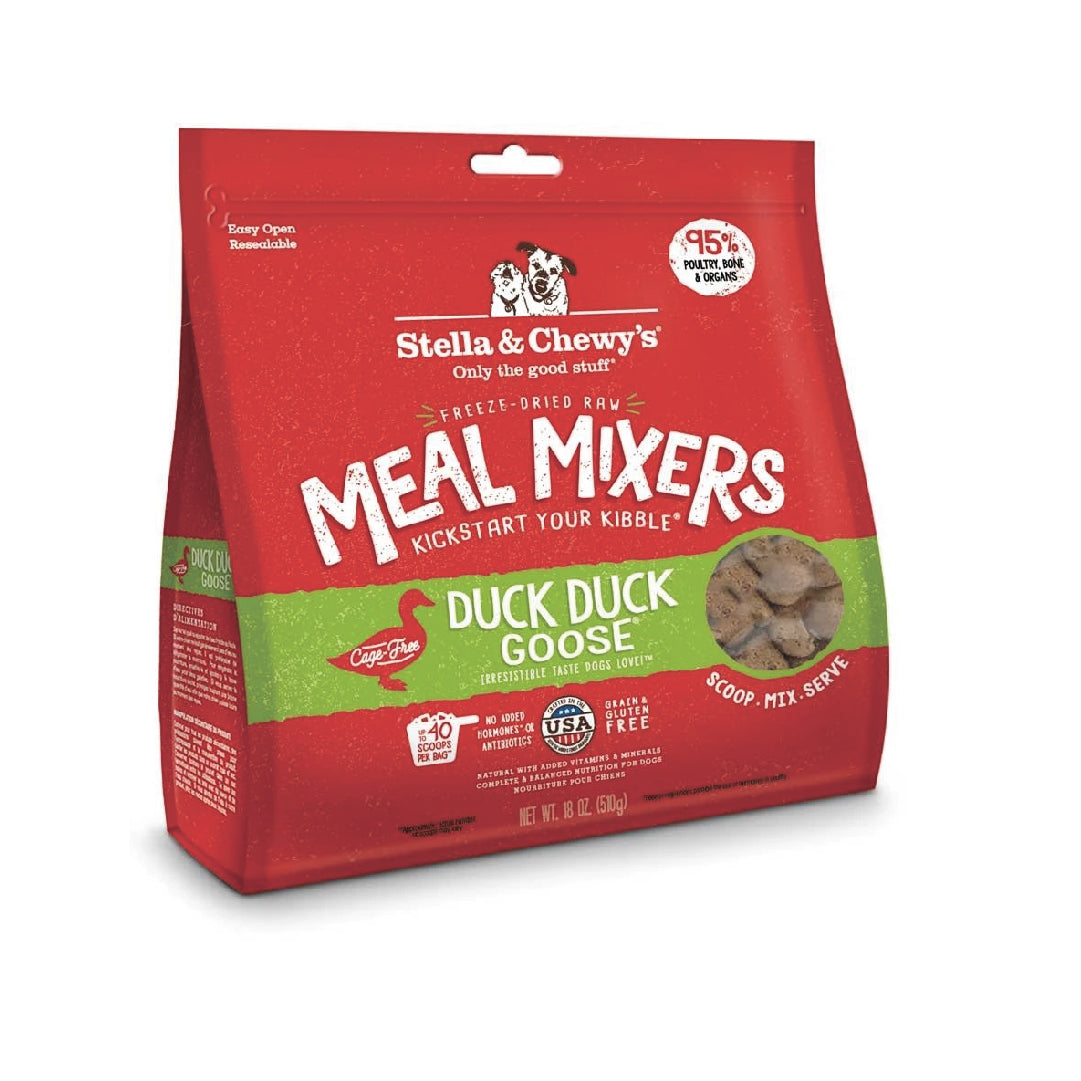 Stella & Chewy's Duck Duck Goose Meal Mixers Freeze-Dried Dog Food (18oz)