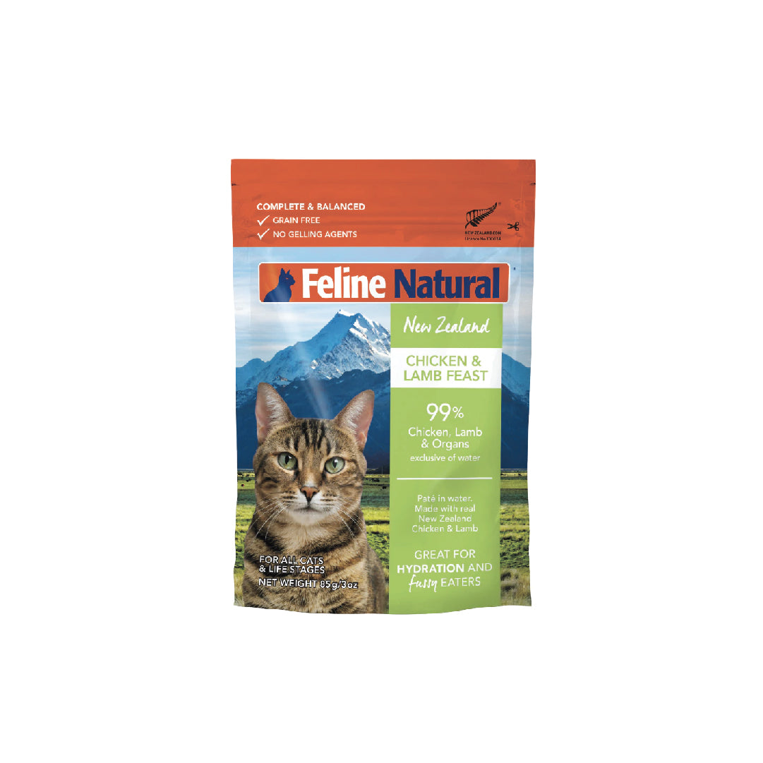 Feline Natural Pouches Chicken & Lamb Cat Food (85g)