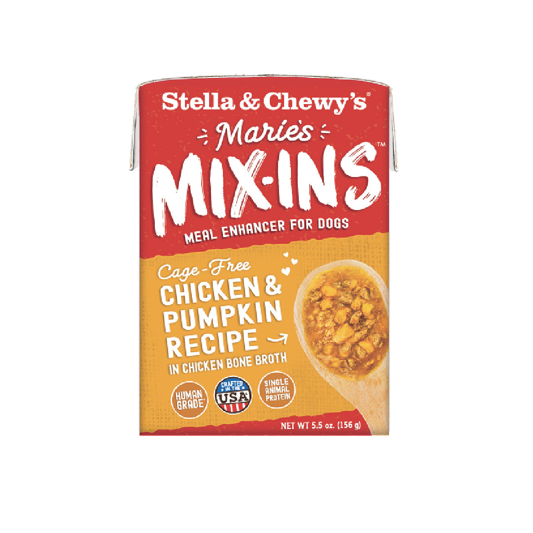 Stella & Chewy’s Marie’s Mix-Ins Chicken & Pumpkin Meal Enhancer Grain-Free Wet Dog Food (5.5oz)