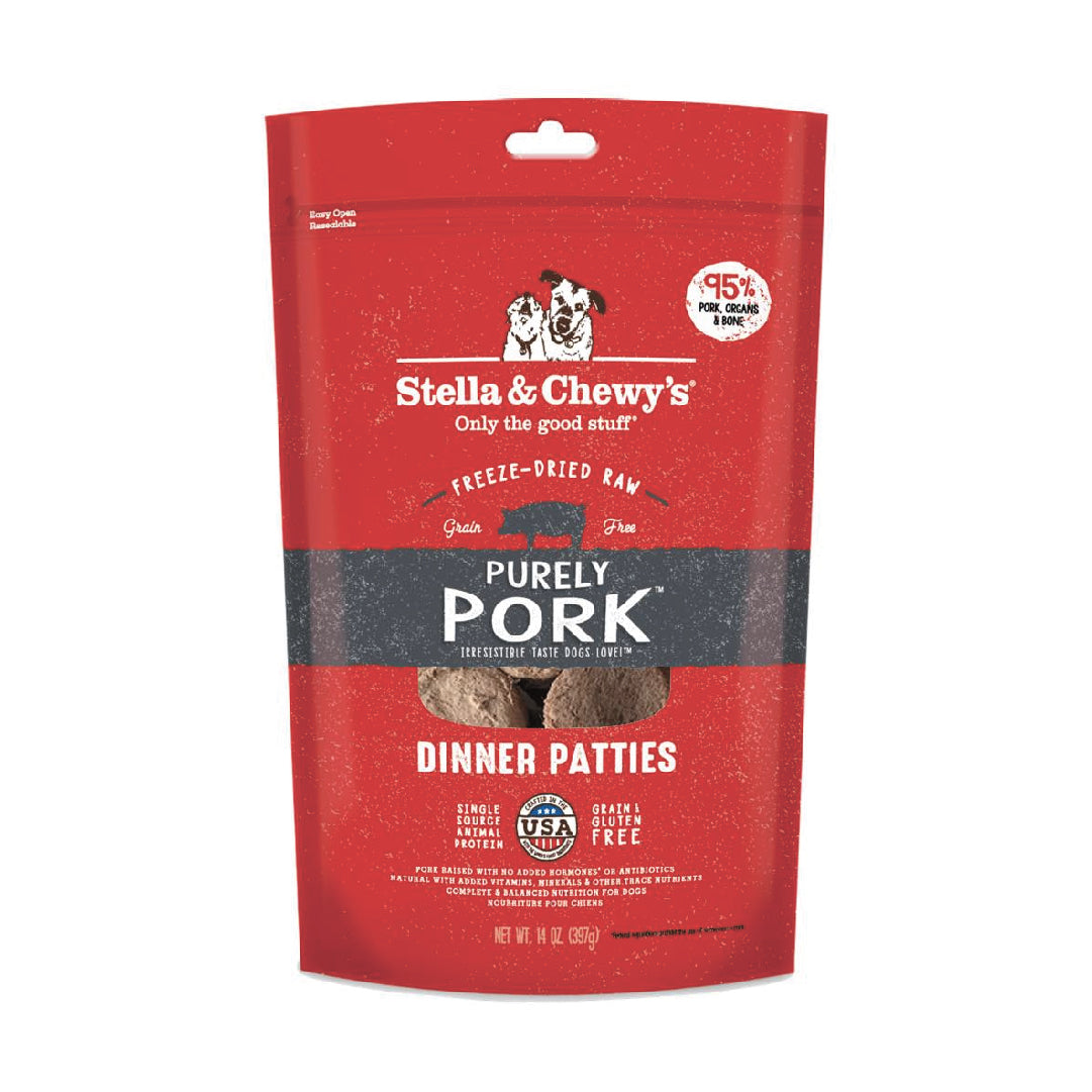 Stella & Chewy’s Purely Pork Dinner Patties Freeze-Dried Dog Food