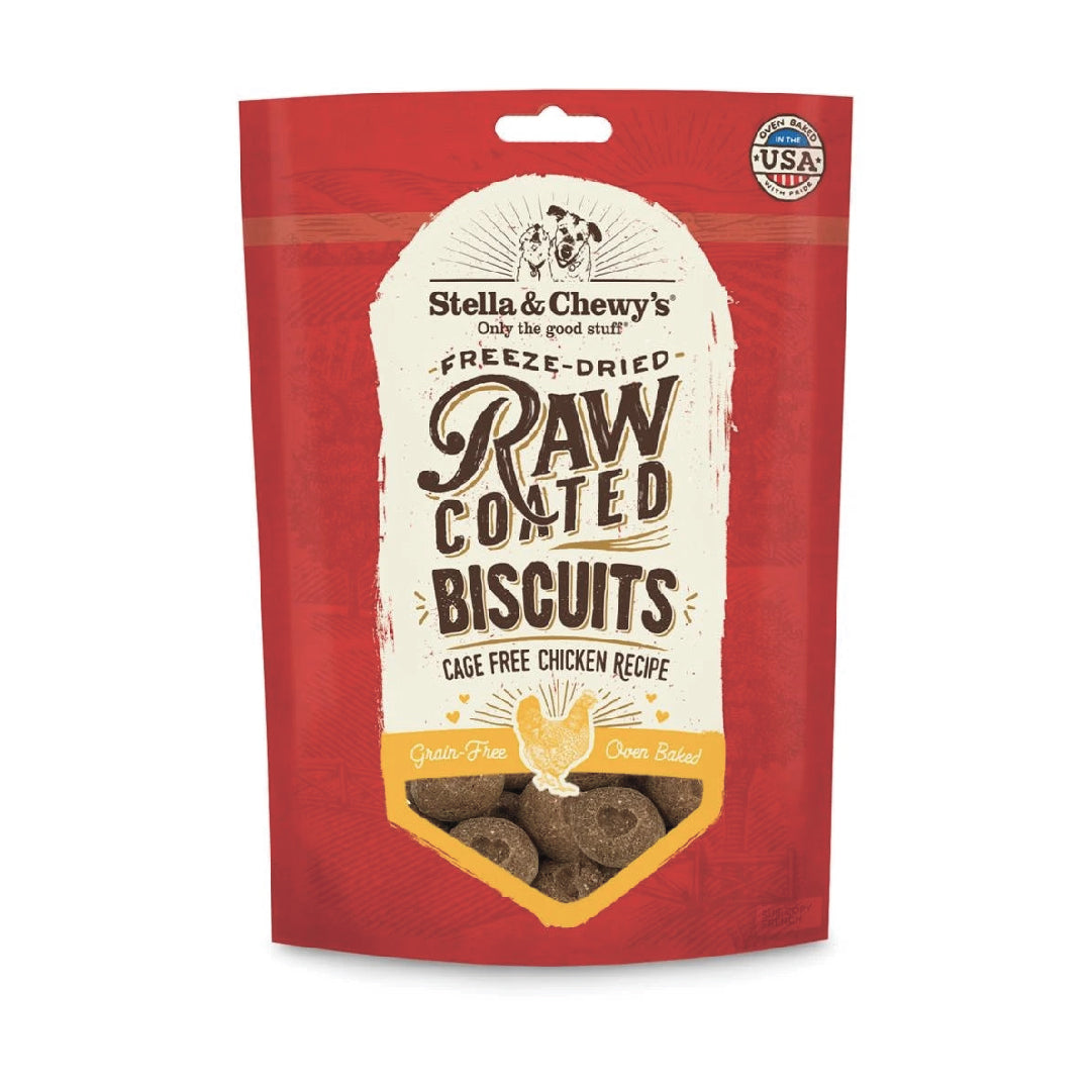 Stella & Chewy’s Raw Coated Biscuits Chicken Dog Treats (9oz)