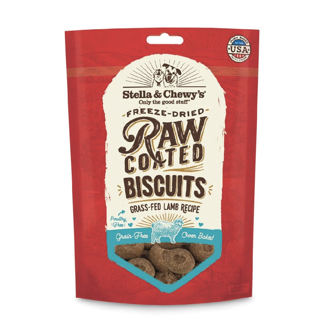 Stella & Chewy’s Raw Coated Biscuits Lamb Dog Treats (9oz)