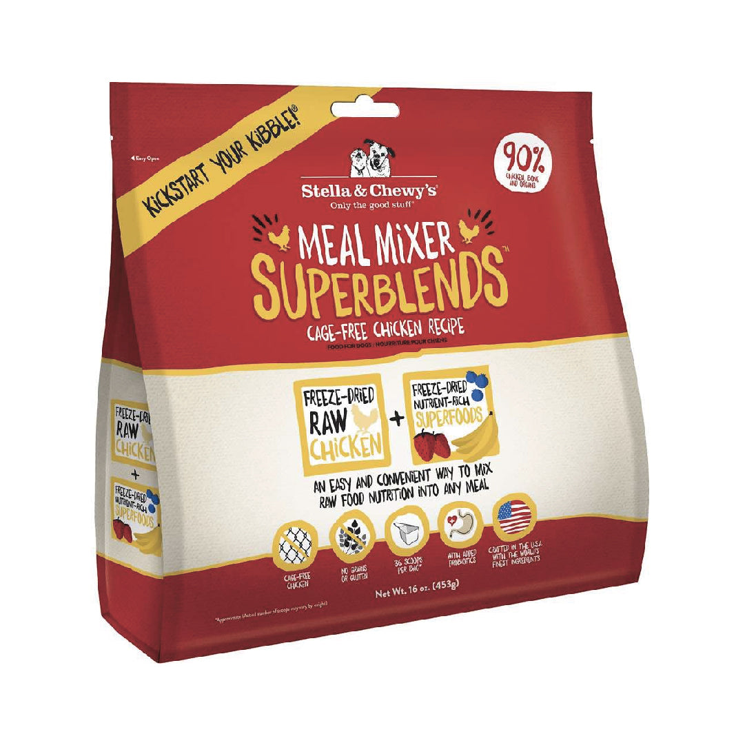 Stella & Chewy's Meal Mixer Superblends Chicken Freeze-Dried Dog Food (16oz)