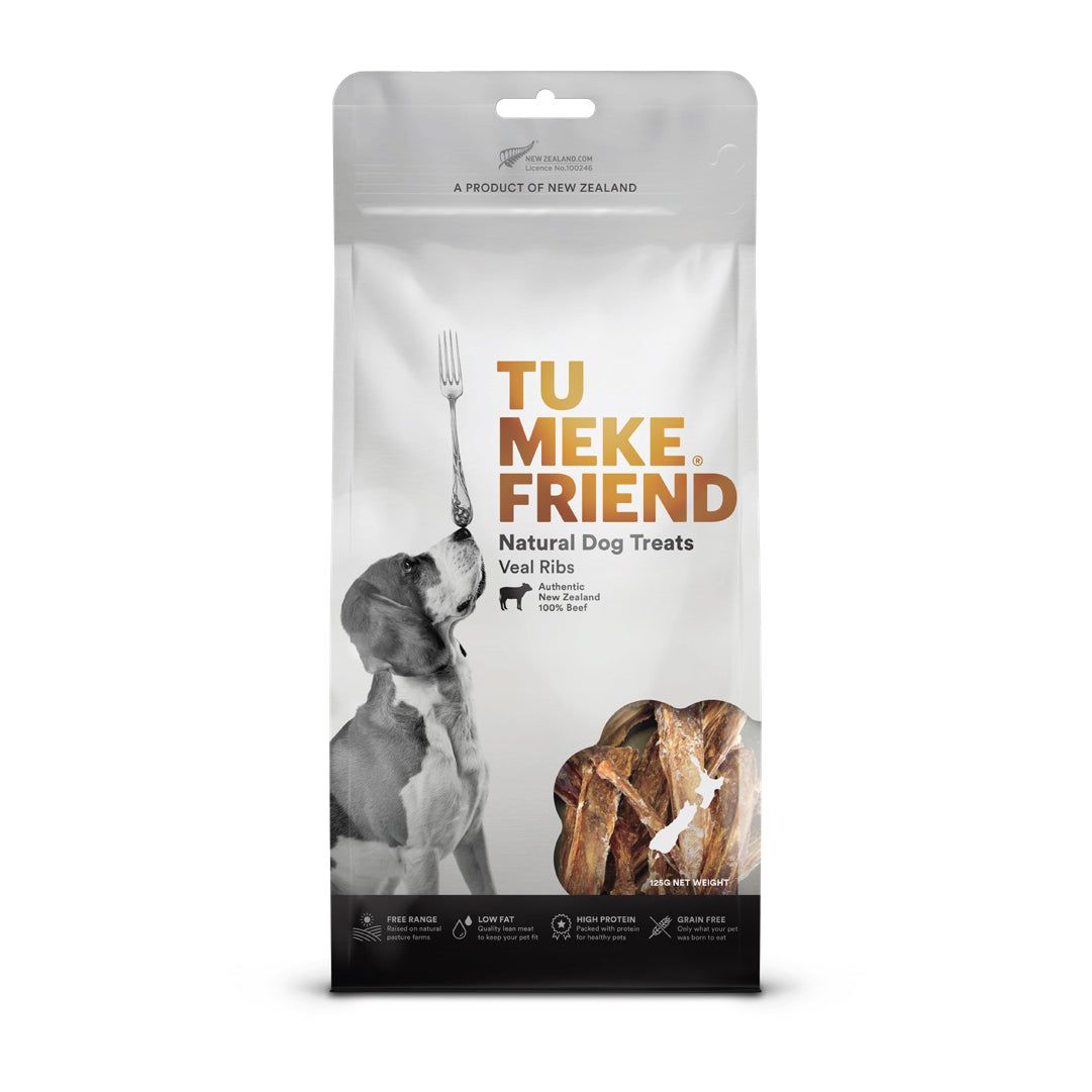 Tu Meke Friend Air Dried Veal Ribs Dog Treats (125g)