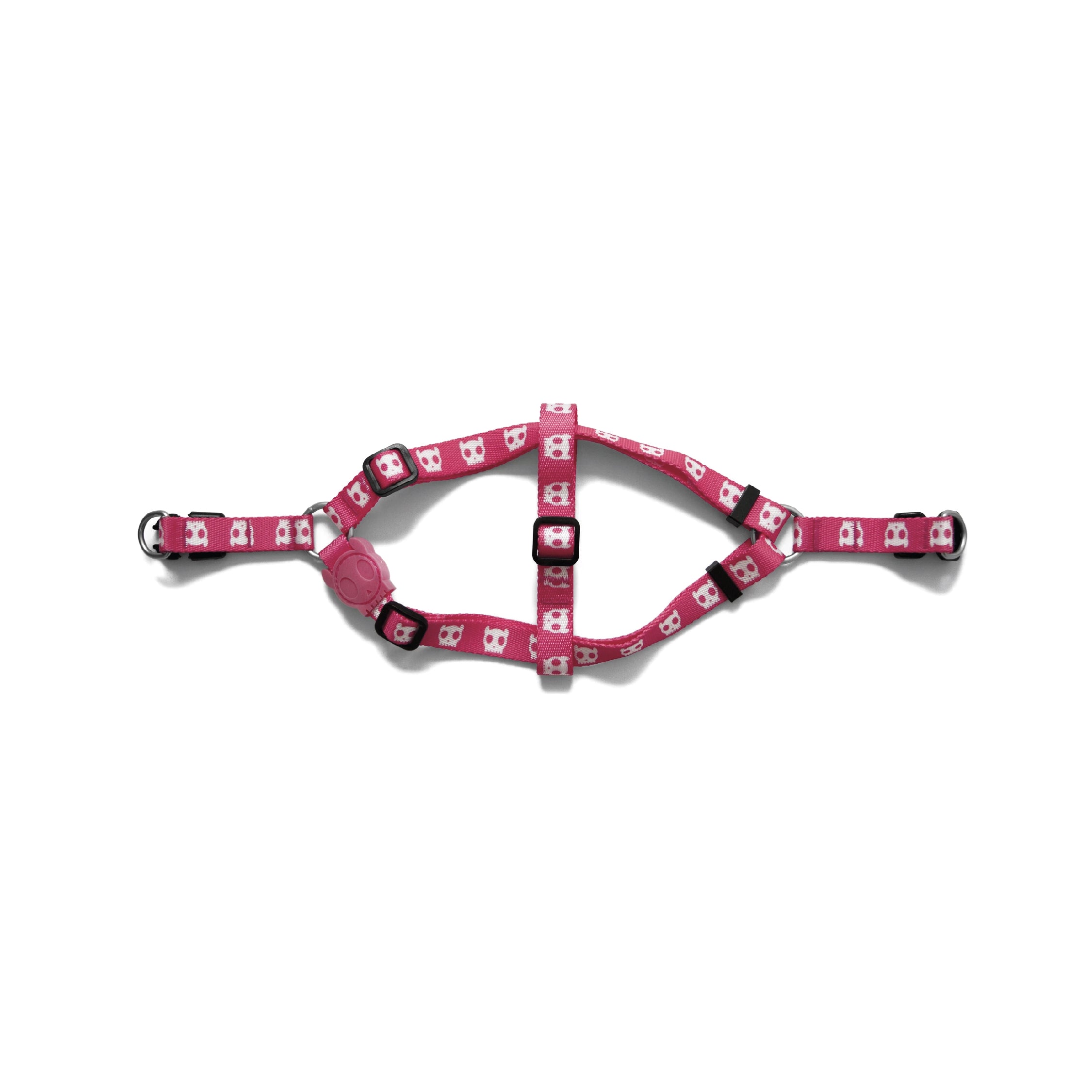 Zee.Dog Pink Skull Step-In Harness