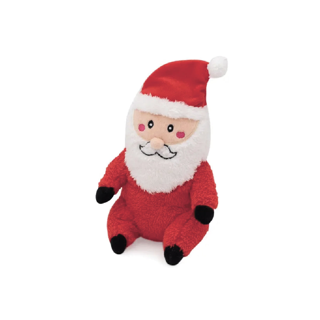 Zippypaws Holiday Cheeky Chumz - Santa Dog Toy