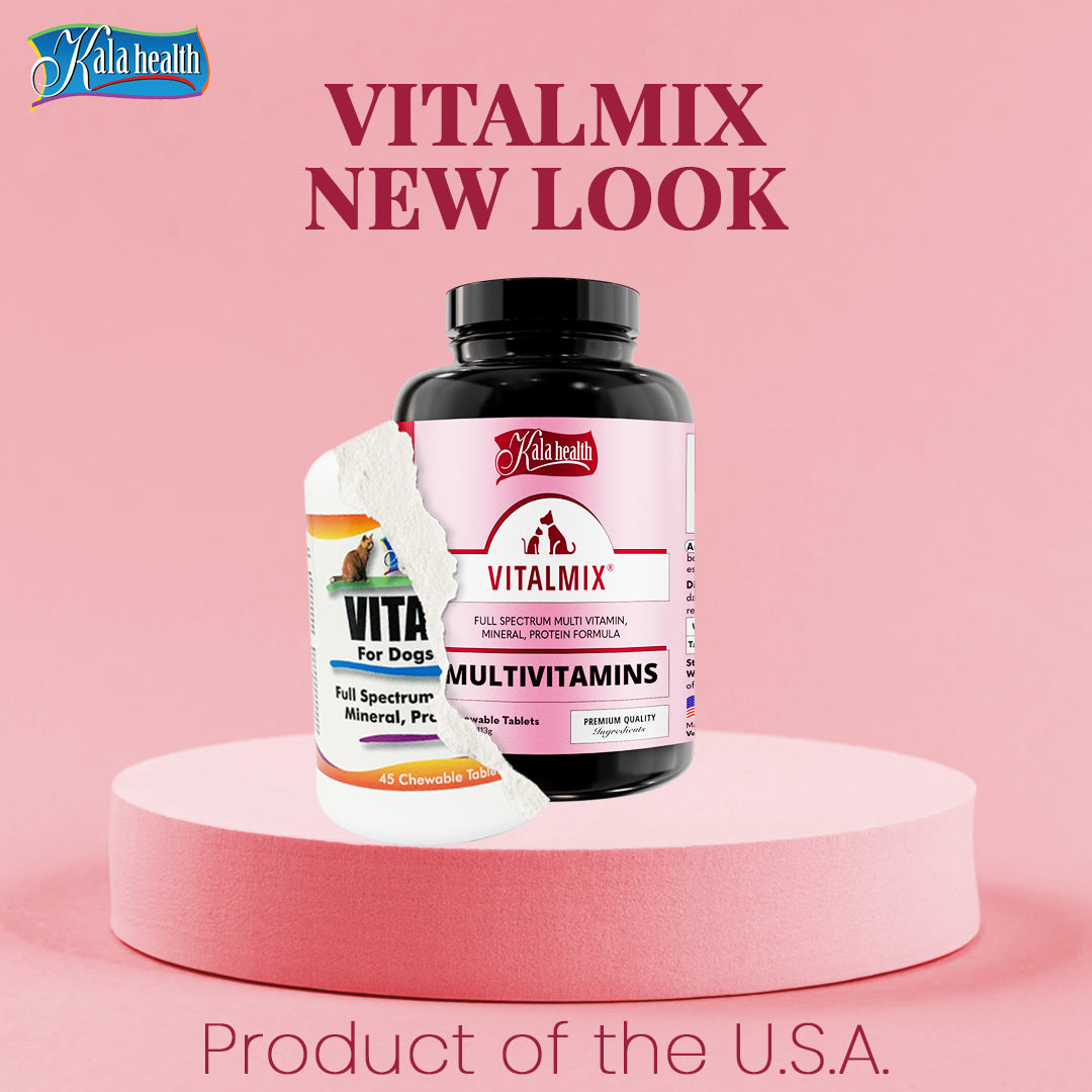 Kala Health® Vitalmix For Dogs Full Spectrum Multi Vitamin, Mineral, Protein Supplement (180 & 360 cts)